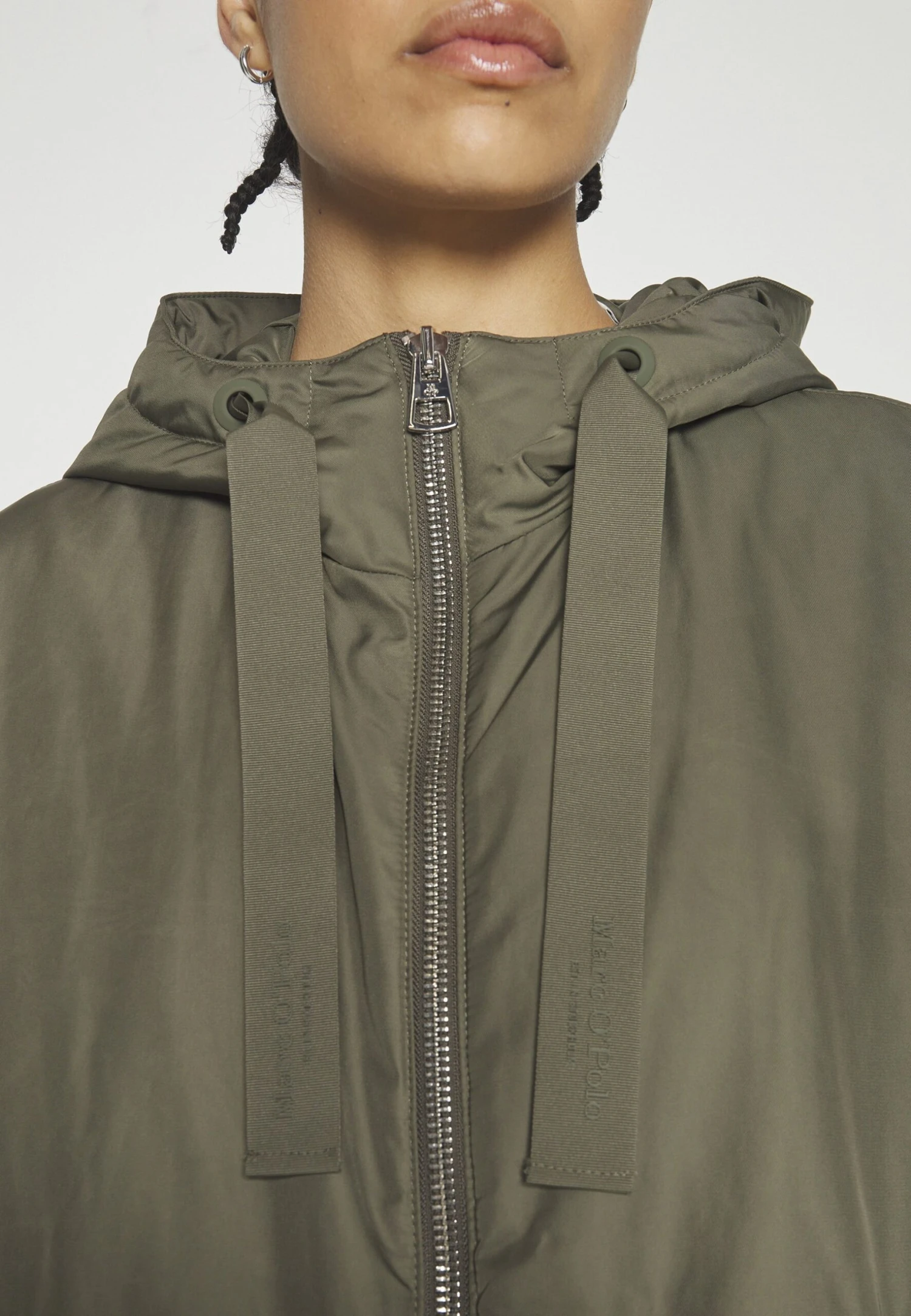 Marc O'Polo Coat Long Padded Fixed Hood Zipper Drawstring Waist - Parka - Olive Crop 10 Marc O'Polo Coat Long Padded Fixed Hood Zipper Drawstring Waist - Parka - Olive Crop - Afbeelding 8