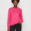 Marc O'Polo DENIM Basic Fit Crew Neck Logo Embroidery - Sweater - Fresh Fuschia