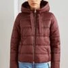 Marc O'Polo Jacket Padded Double Stitching Fixed Hood Pockets Drawstring Hood - Winterjas - Crimson Brown -Marc O'Polo 00a30e44888648978fd79d6410160967