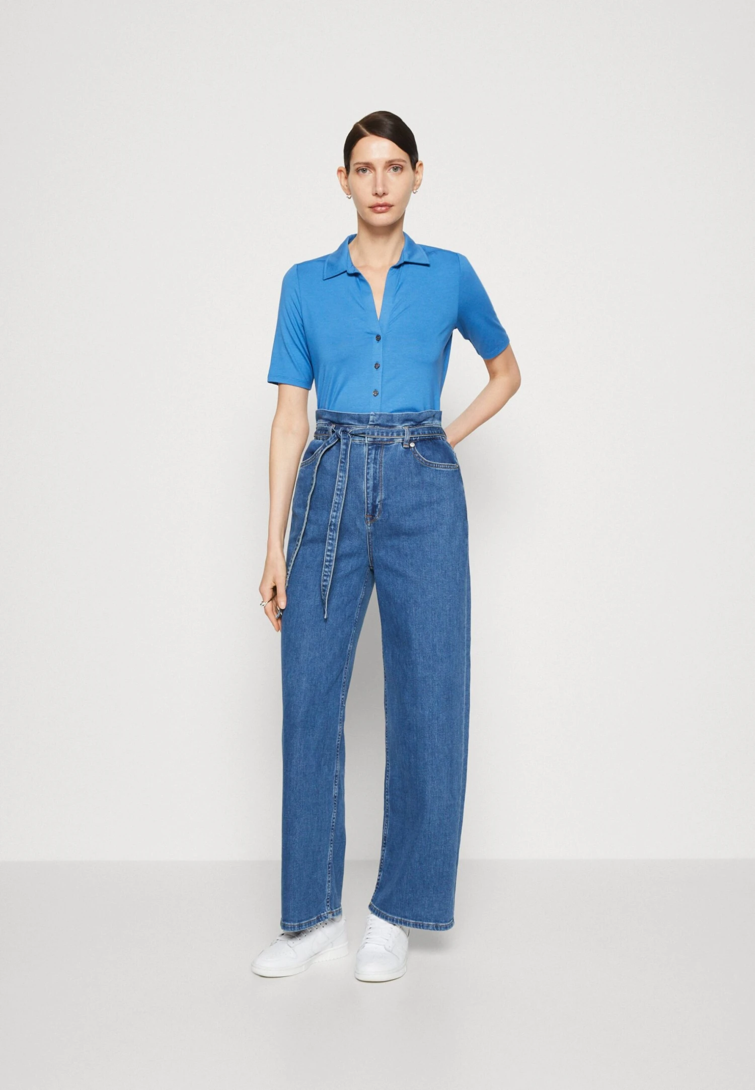 Marc O'Polo Short Sleeve Classic Fit - Overhemdblouse - Summer Sky 4 Marc O'Polo Short Sleeve Classic Fit - Overhemdblouse - Summer Sky - Afbeelding 2