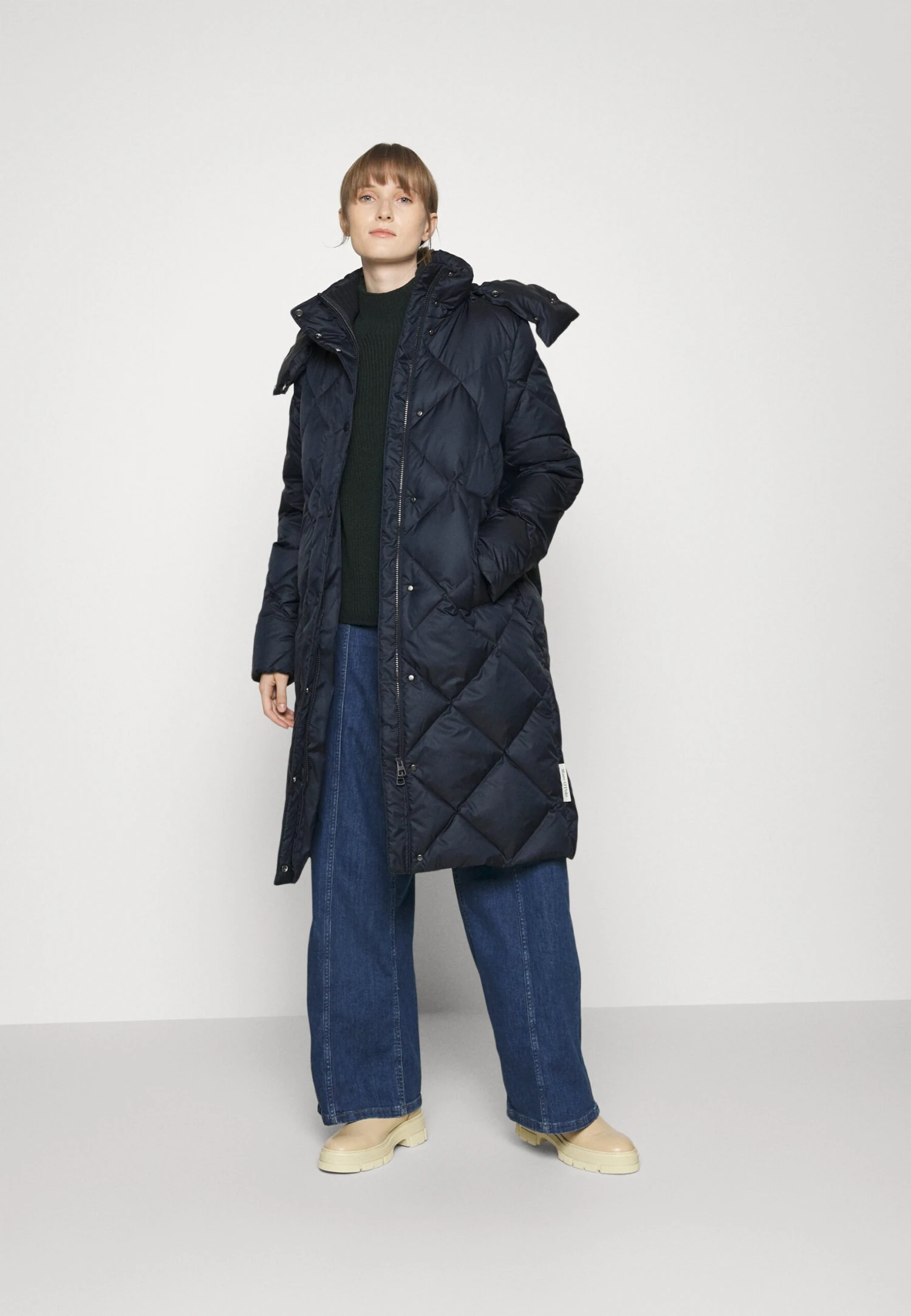 Marc O'Polo Coat Diamond QuiltingLong Detachable Hood Welt - Donsjas - Deep Blue Sea 4 Marc O'Polo Coat Diamond QuiltingLong Detachable Hood Welt - Donsjas - Deep Blue Sea - Afbeelding 2