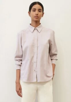 Marc O'Polo Blouse Button Placket Rounded Hem Casual Fit - Overhemdblouse - Blooming Lilac