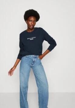 Marc O'Polo DENIM Basic Fit Crew Neck Logo Embroidery - Sweater - Navy Teal -Marc O'Polo 086c79c259594b829b6eceaaa1379bbb