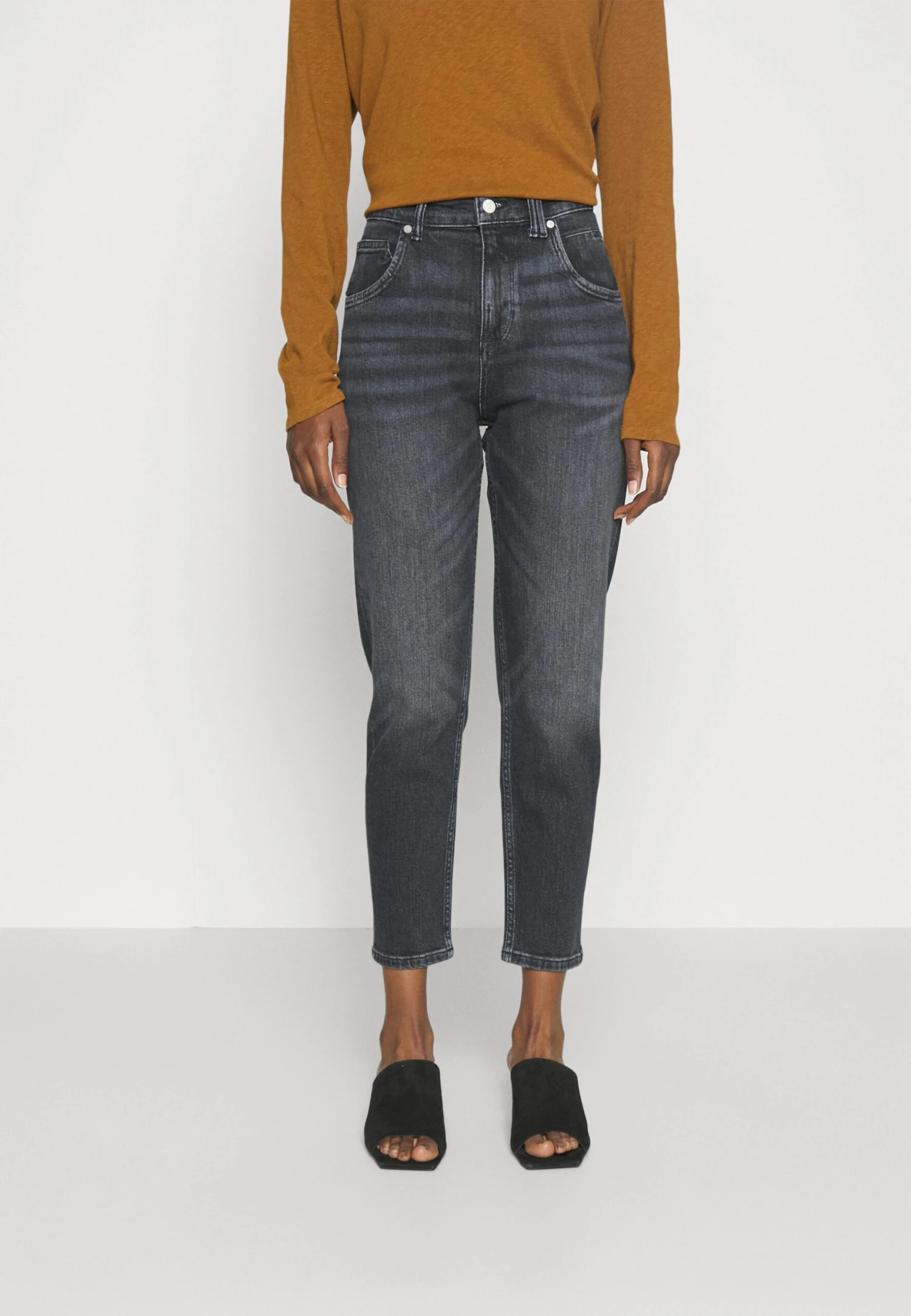 Marc O'Polo DENIM Boyfriend Fit - Straight Leg Jeans - Vintage Anthracite Marbl 3 Marc O'Polo DENIM Boyfriend Fit - Straight Leg Jeans - Vintage Anthracite Marbl