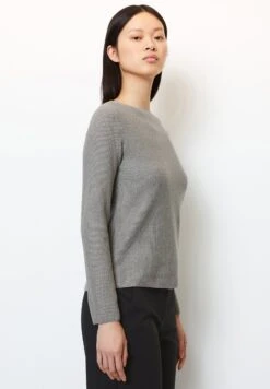 Marc O'Polo Longsleeve Boatneck - Trui - Cloudy Grey Melange -Marc O'Polo 0d8ecde1ef534b7da6afb4d6963c57bb