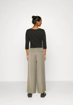 Marc O'Polo Pants Palazzo Style Wide Leg Elastic Waistband - Broek - Frozen Taupe -Marc O'Polo 104f8c7803e2492eb732fc9692716fc9