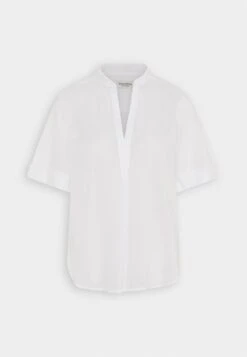 Marc O'Polo Short Sleeve V Neck Feminine Shape - Blouse - White -Marc O'Polo 1123b6970f5c4981aed9c5a634ad7a11