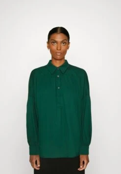 Marc O'Polo Blouse Long Feminine Sleeve Slit At Neck Modern Volume Shape - Blouse - Spring Pine