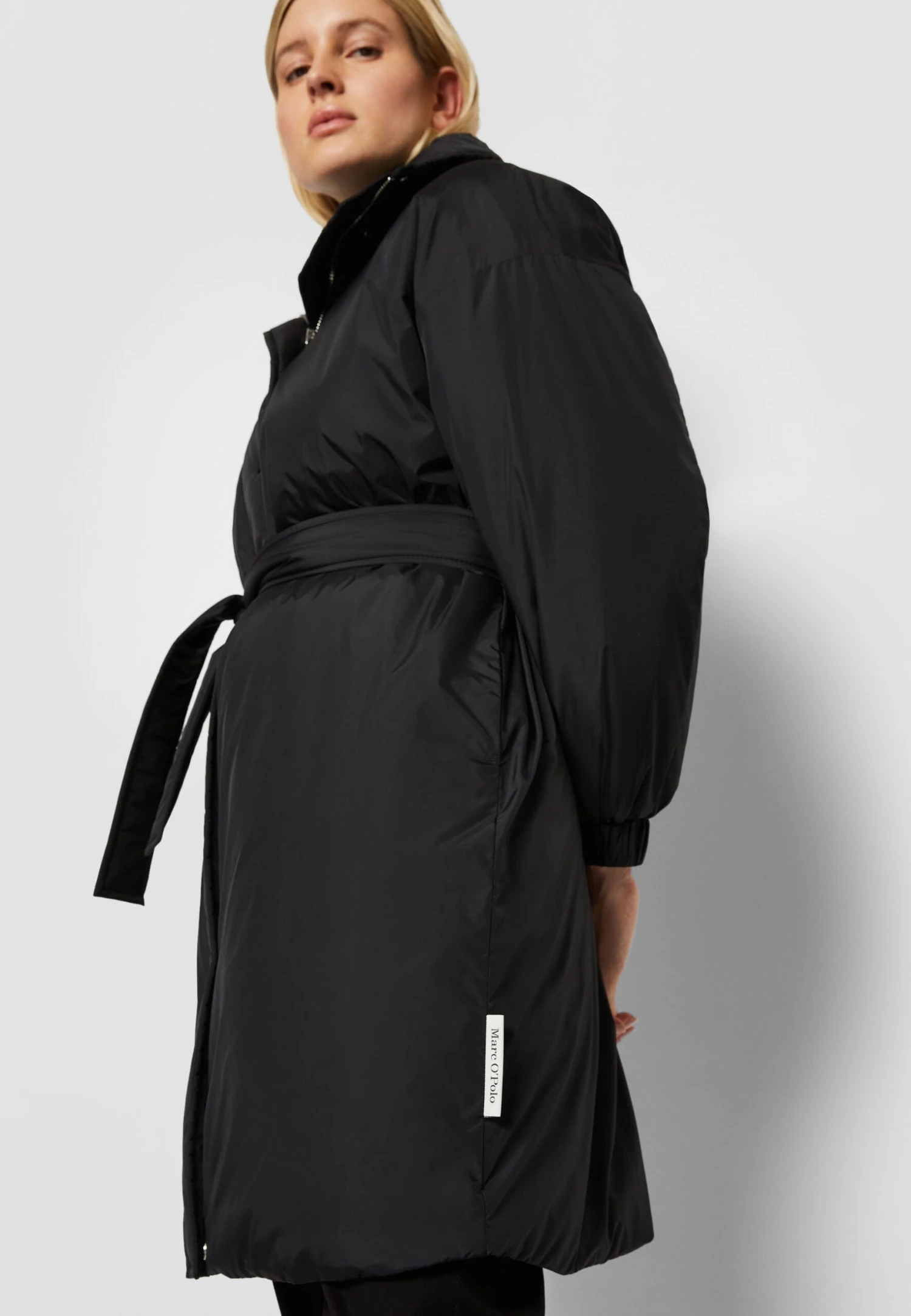 Marc O'Polo Coat Padded Oversized Belted Stand-Up Collar- Winterjas - Black 6 Marc O'Polo Coat Padded Oversized Belted Stand-Up Collar- Winterjas - Black - Afbeelding 4