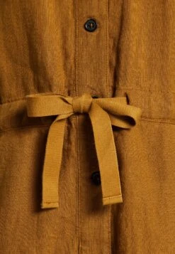 Marc O'Polo Overall Short Leg Long Sleeve Drawstring Button Placket - Jumpsuit - Wood Brown -Marc O'Polo 1566e37cdf3841deaed16451ea32f458