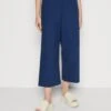 Marc O'Polo DENIM Culottes Elastic Waist Seam Pockets Solid Col - Broek - Admiral -Marc O'Polo 175f659bdef149e7a8fdf8b725dedb60