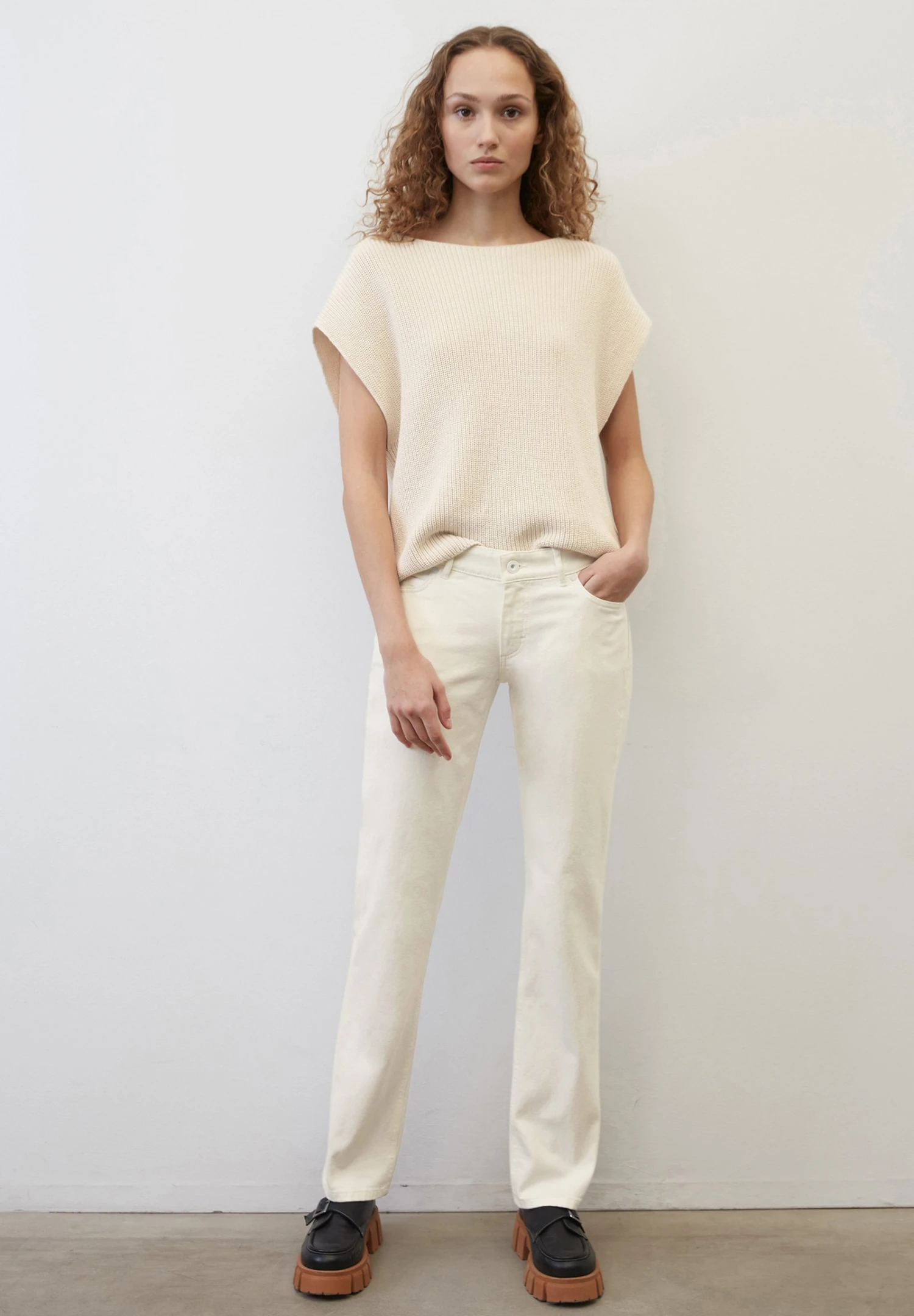 Marc O'Polo Straight Leg Jeans - Clean White Garment Dye Wash 3 Marc O'Polo Straight Leg Jeans - Clean White Garment Dye Wash