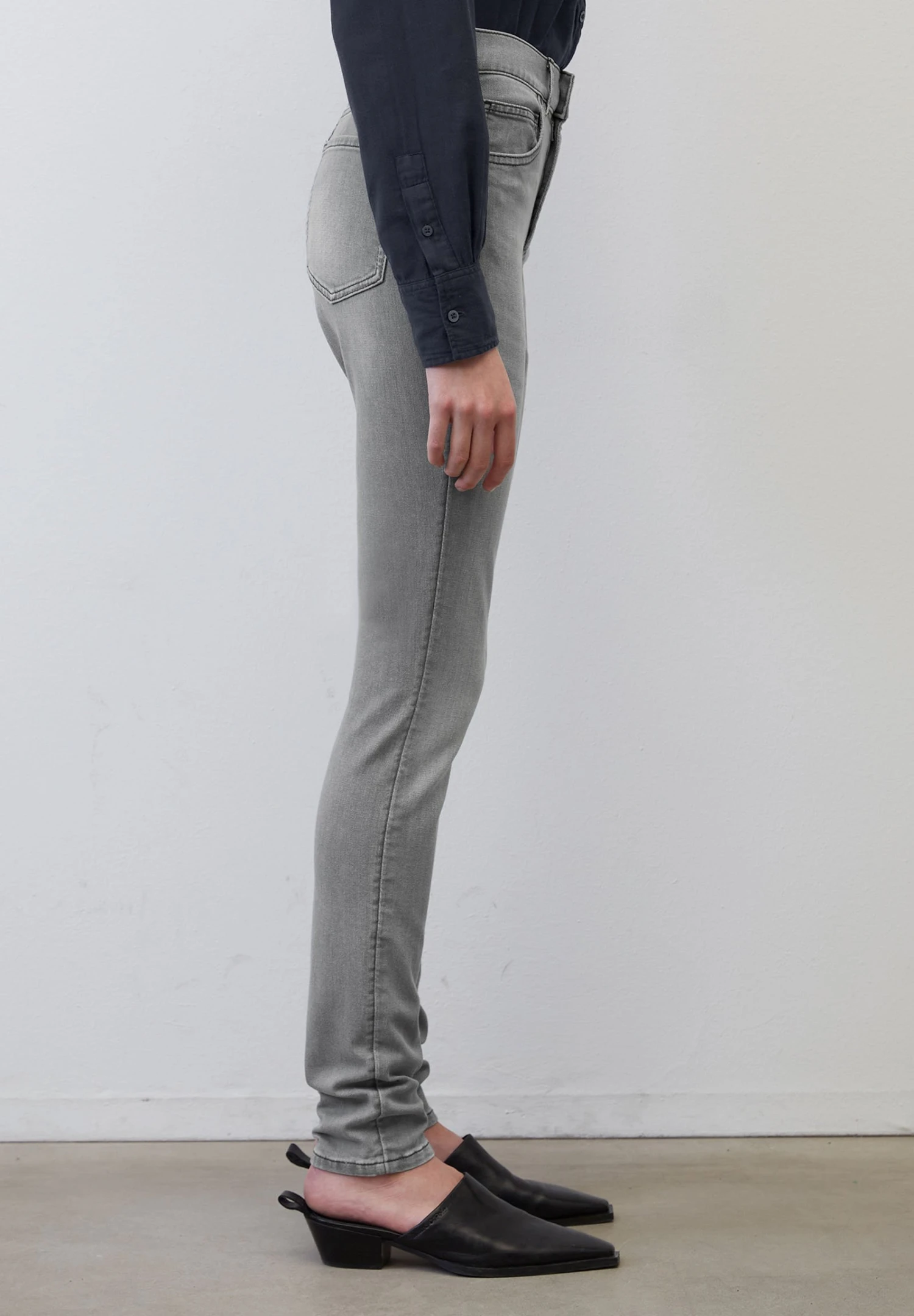 Marc O'Polo Modell Skara High Waist Skinny Aus Stretch-Org - Slim Fit Jeans - Comfort Light Grey Wash 6 Marc O'Polo Modell Skara High Waist Skinny Aus Stretch-Org - Slim Fit Jeans - Comfort Light Grey Wash - Afbeelding 4