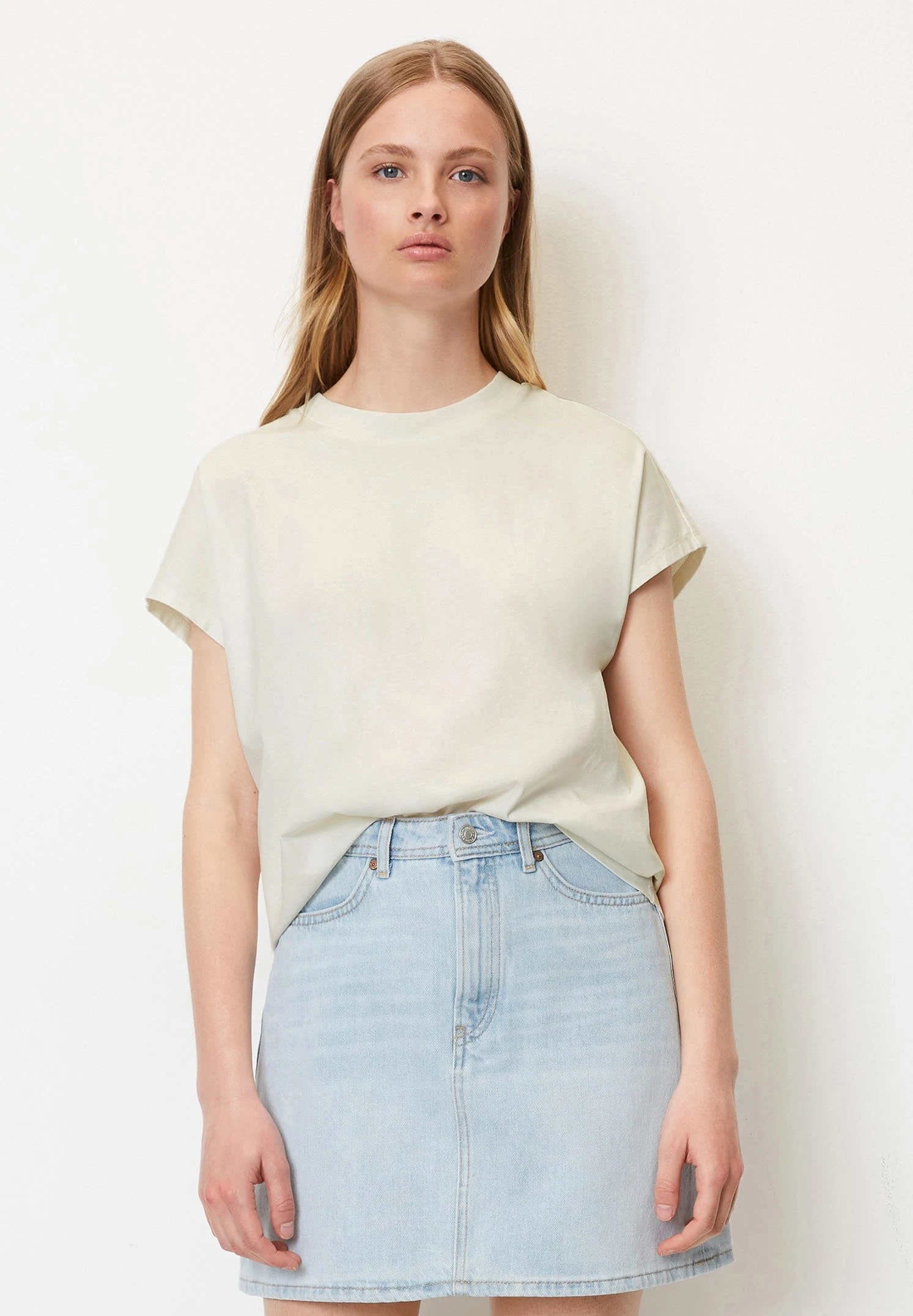 Marc O'Polo DENIM Loose Aus Softem - T-Shirt Basic - Egg White 3 Marc O'Polo DENIM Loose Aus Softem - T-Shirt Basic - Egg White