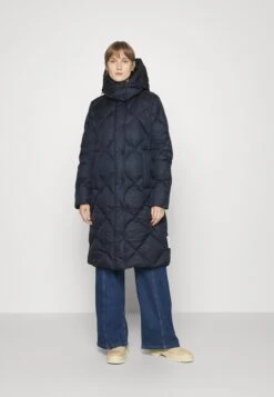 Marc O'Polo Coat Diamond QuiltingLong Detachable Hood Welt - Donsjas - Deep Blue Sea