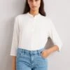 Marc O'Polo Blouse Stand Up Collar Short Sleeve - Overhemdblouse - Creamy White -Marc O'Polo 2364c5662080474ebfeeb6dcb5a0e31a