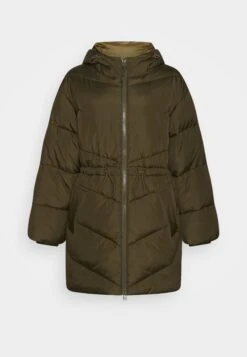 Marc O'Polo DENIM Puffer Midi Coat With Hood - Winterjas - Burnished Logs
