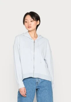 Marc O'Polo Jacket Hooded Slit At Sideseam - Sweater Met Rits - Morning Dew