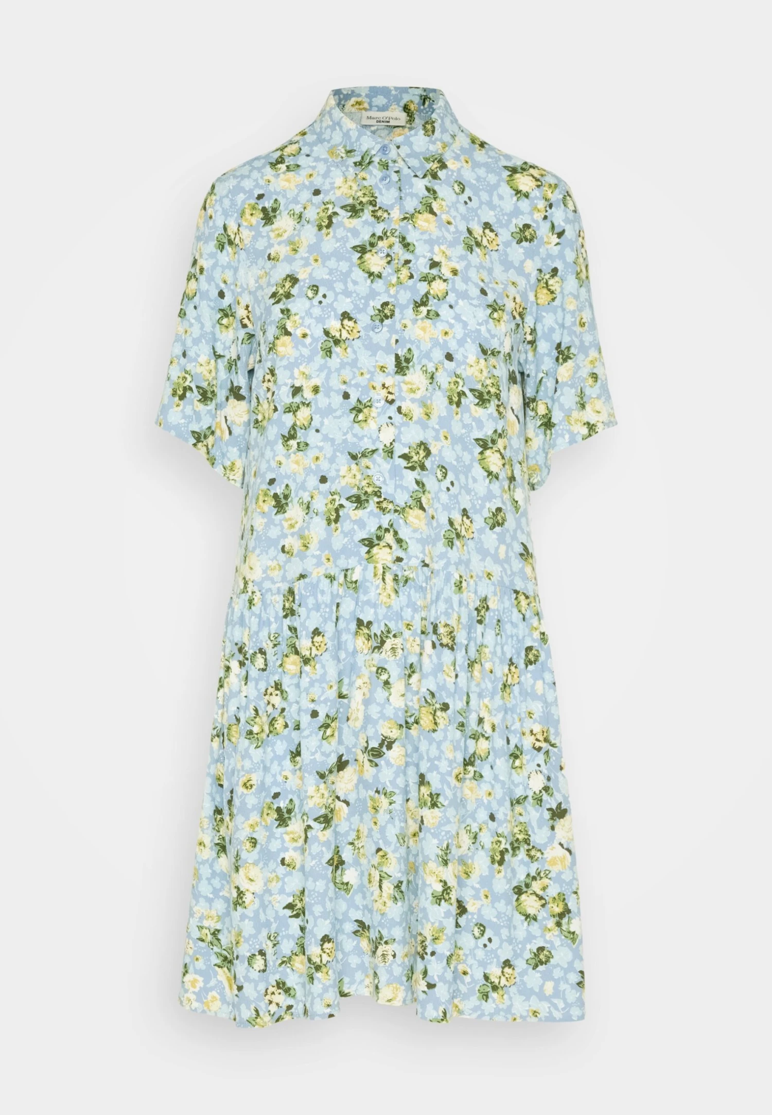 Marc O'Polo DENIM Dress Short Sleeve Half Button Placket Collar - Blousejurk - Multi/Soft Sky Blue 7 Marc O'Polo DENIM Dress Short Sleeve Half Button Placket Collar - Blousejurk - Multi/Soft Sky Blue - Afbeelding 5