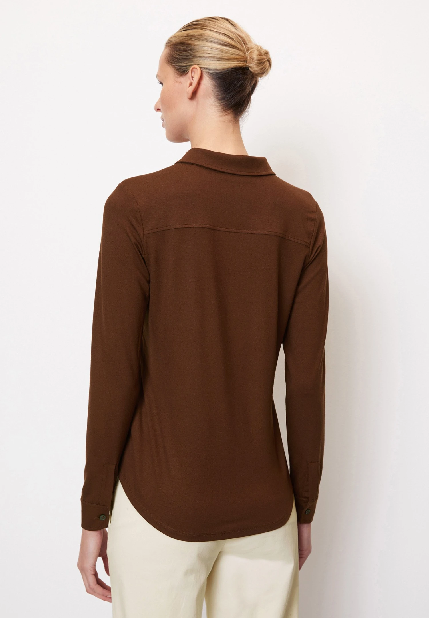 Marc O'Polo Long Sleeve - Overhemdblouse - Crimson Brown 5 Marc O'Polo Long Sleeve - Overhemdblouse - Crimson Brown - Afbeelding 3