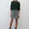 Marc O'Polo Skirt Easy Shape With Cutline Pleat Detail, Short Length - A-Lijn Rok - Deep Lake Green -Marc O'Polo 2b527d0b8a9942e1b0410a2b155ee398