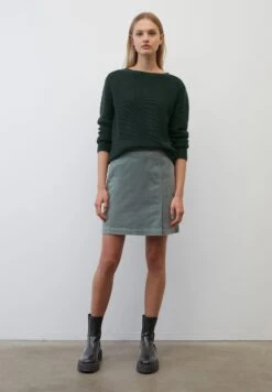 Marc O'Polo Skirt Easy Shape With Cutline Pleat Detail, Short Length - A-Lijn Rok - Deep Lake Green