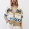Marc O'Polo DENIM V-Neck Cardigan - Vest - Multi/Burnished Logs