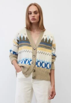 Marc O'Polo DENIM V-Neck Cardigan - Vest - Multi/Burnished Logs