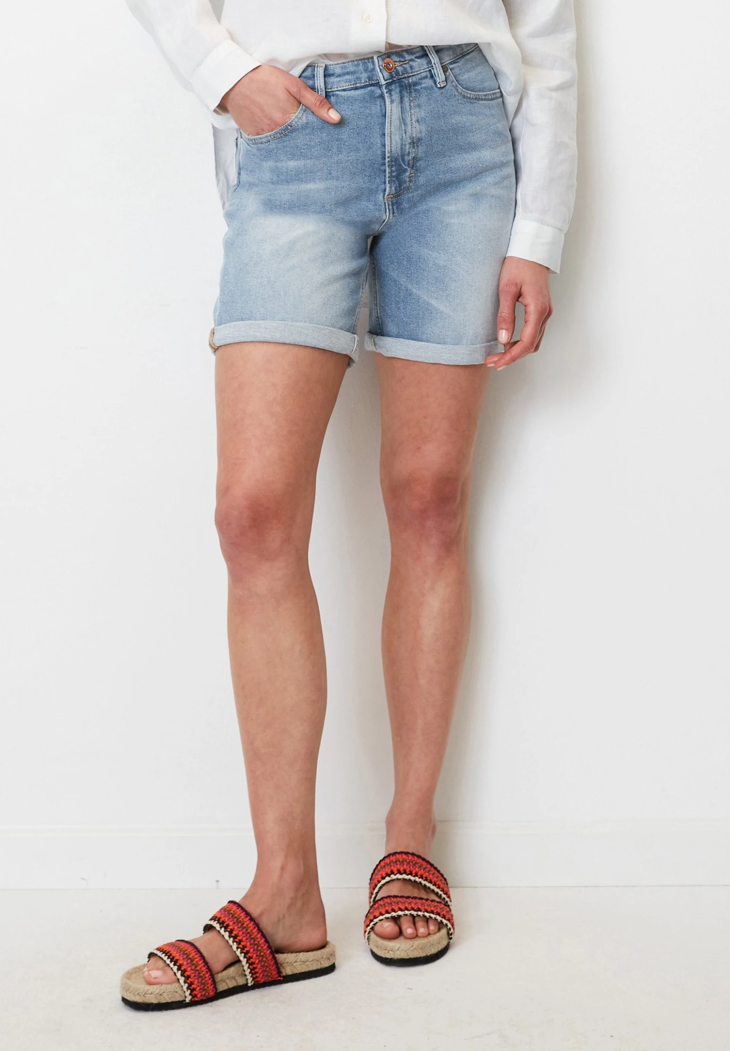 Marc O'Polo Aus-Stretch - Jeansshort - Mid Blue Wash 3 Marc O'Polo Aus-Stretch - Jeansshort - Mid Blue Wash