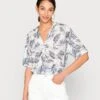 Marc O'Polo Blouse Sleeve Deep V Neck Printed - Blouse - Multi -Marc O'Polo 3724683308e041318e6aec7f4978943a