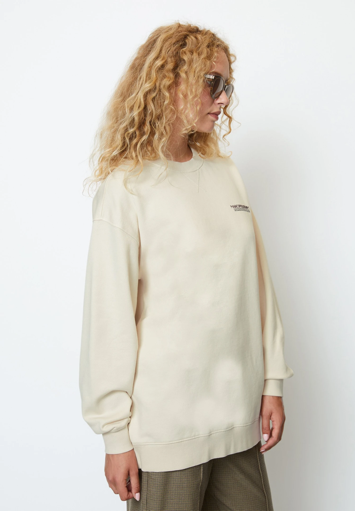 Marc O'Polo DENIM With Wide Sleeves Crewneck Artwork - Sweater - White Blush 7 Marc O'Polo DENIM With Wide Sleeves Crewneck Artwork - Sweater - White Blush - Afbeelding 5