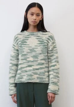Marc O'Polo Longsleeve Round Neck Space- Trui - Multi/Lake Green