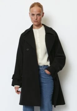Marc O'Polo Midi Length Details - Trenchcoat - Black