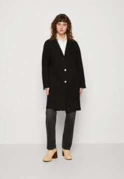 Marc O'Polo Coat Single Breasted Lapel Collar Half Lining - Mantel - Black