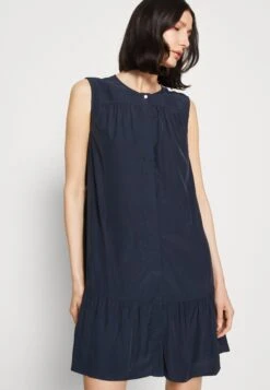Marc O'Polo Dress Shirt Style Volant Skirt Sleeveless Belted - Blousejurk - Deep Blue Sea -Marc O'Polo 4316a92e70a54085b829d8ec0d882aa3