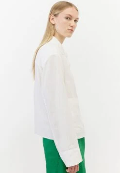 Marc O'Polo Style, Hidden Placket, Attached Pockets, Coll - Lichte Jas - White -Marc O'Polo 456189c6e23145fc97296c4796414cc7