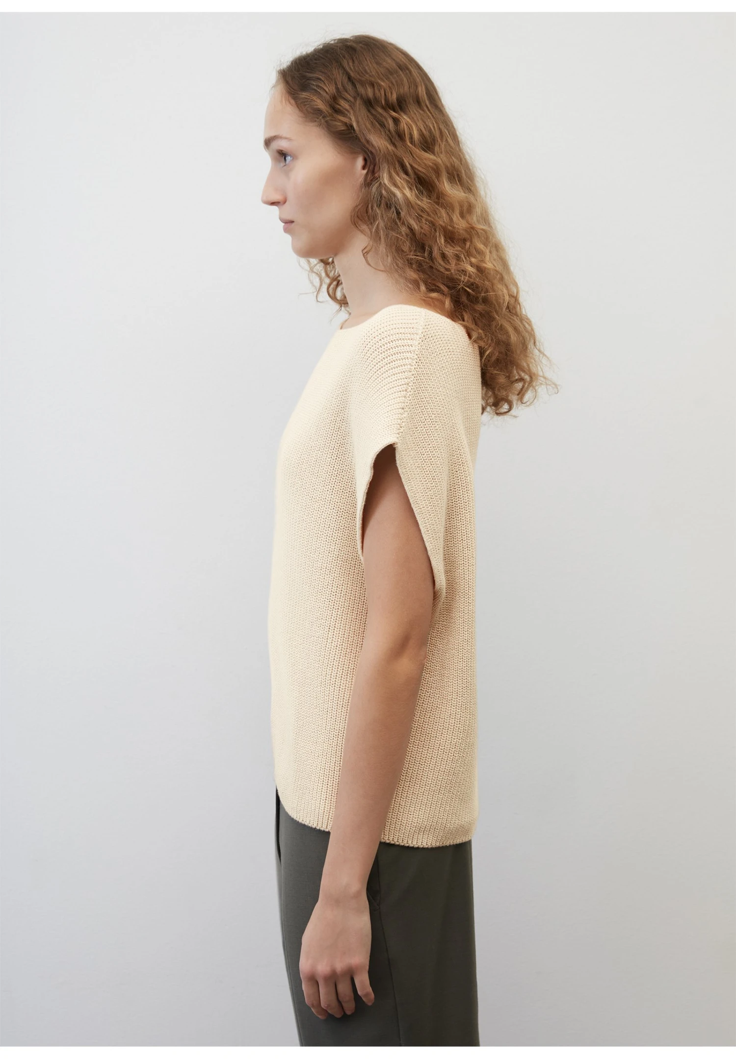 Marc O'Polo Ärmelloser Aus Reinem - T-Shirt Basic - Chalky Sand 6 Marc O'Polo Ärmelloser Aus Reinem - T-Shirt Basic - Chalky Sand - Afbeelding 4