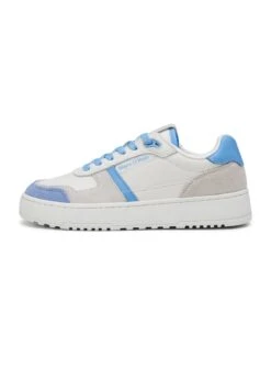 Marc O'Polo Court Aus Hochwertigem- Sneakers Laag - Offwhite Light Blue