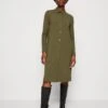 Marc O'Polo Dress Long Sleeve Collar Button Placket - Jerseyjurk - Wild Olive -Marc O'Polo 4a8f0119d86342f380048850746cb721