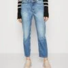 Marc O'Polo Trouser Straight Fit Cropped Length High Waist - Straight Leg Jeans - Mid Blue 80S Wash 2 Marc O'Polo Trouser Straight Fit Cropped Length High Waist - Straight Leg Jeans - Mid Blue 80S Wash -Marc O'Polo 4bd7c8f6da664cc58fe2a936f6929eca