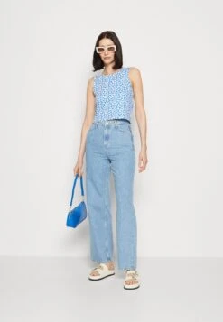 Marc O'Polo DENIM Trousers Super High Waist Loose Leg Extended Full Length - Relaxed Fit Jeans - Multi/Light Vintage Cobalt Blu -Marc O'Polo 4e1d574661914fa2bea0d0b6b8d3ca94