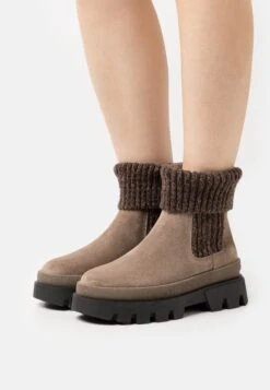 Marc O'Polo Petra - Enkellaarsjes Met Plateauzool - Taupe