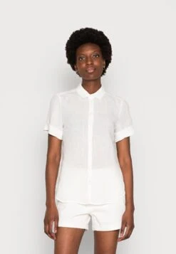 Marc O'Polo Kent Collar Short SleevedStyle Patched - Overhemdblouse - Salty White