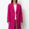 Marc O'Polo Blend Single Breasted Lapel Collar Lined Flap Poc - Mantel - Vibrant Pink