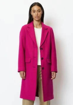 Marc O'Polo Blend Single Breasted Lapel Collar Lined Flap Poc - Mantel - Vibrant Pink
