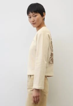 Marc O'Polo Crop Regular Aus - Sweater - Chalky Sand -Marc O'Polo 55d9ae99426e479a9b1e8c5f0581c685