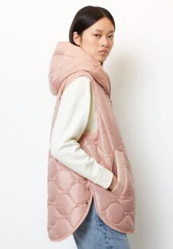 Marc O'Polo Onion Quilting Padded Side Slits Fixed Hood Patch - Bodywarmer - Rose Powder -Marc O'Polo 5824bc0b86bb40cc82394705679ba4ff
