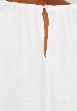 Marc O'Polo High Crew Neck With Gathering Strings At Hem - Blouse - White -Marc O'Polo 5830f4aeebeb485898dde731cad245f9