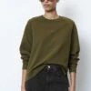 Marc O'Polo DENIM Raglan Longsleeve Slits At Sideseam - Sweater - Slate Green