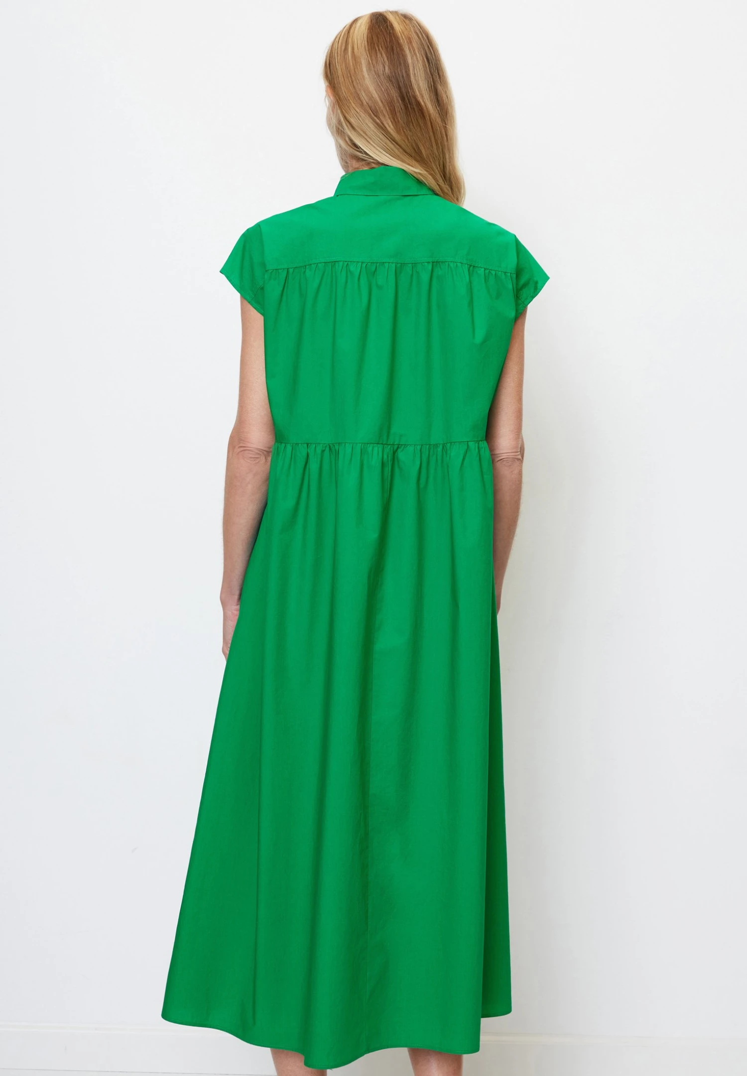 Marc O'Polo Volumen-Aus- Blousejurk - Vivid Green 5 Marc O'Polo Volumen-Aus- Blousejurk - Vivid Green - Afbeelding 3